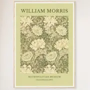 Galrie William Morris Chrysanthemum Print from the Metropolitan Museum Timeless (1877), Wood Frame, A4 21 x 30cm (8 x 12inch)