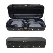 Double Violin Case Full size 4/4 Violin Case Hold 2 Violin 4 Bows with Sheet Bag