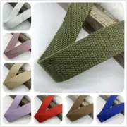 Webbing Canvas Ribbon Bands Bag Belt Knapsack Strapping Ribbons Woven Roll 2yard