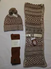 Simply Noelle Hat Scarf Socks Set Cider