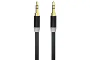Gecko 1m Flat 3.5mm Male to M AUX Cable Gold Plated Audio Cord f Car Phone BLK