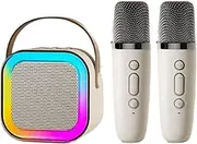 Vgvgaj Karaoke Machine | Home Wireless Speaker National K Song Children Set - Portable Wireless Small Karaoke Singing Speaker with 2 Mic for Birthday, Family,Home Party