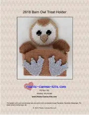 Barn Owl Treat Holder- Plastic Canvas Pattern or Kit