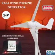 3 Blade Wind Turbine Generator Digital Hybrid Wind/Solar Controller 300W 24V