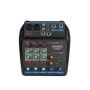 4 Channel Mixer DJ Mixing Console with Bluetooth Karaoke System USB Mixer Audio
