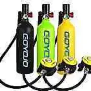 Scuba Diving Oxygen Tank 1L Cylinder Underwater Breather with Breathing Valve