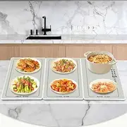 Foldable Electric Warming Tray, Portable Hot Plate with 30-120℃ Adjustable Temperature Control and 12H Timing, Perfect for Party Chafing Dish Warm Plate