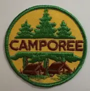 Generic camporee patch; Trees and tent design (Type 2); mint