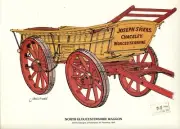 North Gloucestershire Waggon 1850 colour laminated poster A4