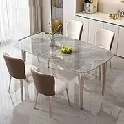 Office Dinning Conference Table Chairs,Modern Dining Set,Kitchen Table and Chairs for 4, Meeting Room Dining Table Set(3)