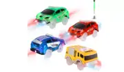 LED Flex Track Race Cars Glow In The Dark Safe Easy Play Children Magic Tracks