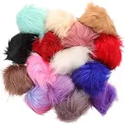 Anneome Artificial Wool Balls 30pcs DIY Fluffy Ball Pendants Pompoms Simulated Wool Pom Poms for Decorative Crafts