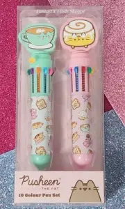 Pusheen the Cat Breakfast Club 10 Color Pen 2 Pack NIP Stationery