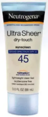 Neutrogena Sunscreen Lotion Helioplex Ultra Sheer Dry-Touch Non-Greasy 3 fl oz