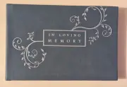 Hallmark GUESTBOOK IN LOVING MEMORY Blue Memorial Sympathy Funeral