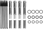 GRCFUMO 24PCS Adjustable Pushrods Kit, Pushrod and Cover Set, Twin Cam Quicker Pushrod Kit for Motorcycle 1999 to 2017