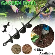 Garden Spiral Hole Drill Power Planter Auger Earth Drill Bit Post Digger Tool AU