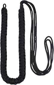 [GOMAKERER] 2 Pcs Shoulder Cord Single Braid, Polyester Staff Lanyard Shoulder Aiguillette Wire Cord Durable Military Style Shoulder Cord for Dress Uniforms Ceremonial Cosplay, Black, 110x2.3x1cm, Black