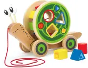 Hape E0349 Walk-A-Long Snail Toy 24.0 Cm*30.0 Cm*13.0 Cm
