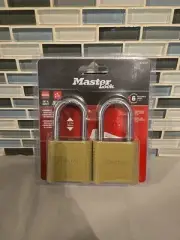 (2-Pk) Outdoor Master Lock Combination Lock Shackle Resettable 1-1/2" 875TLF