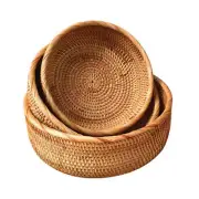 NNEOBA Rattan Wicker Storage Basket (3 pcs)