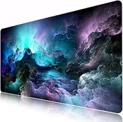 ruifengsheng Large Mouse Pad, Big Gaming Mouse Pad with Stitched Edges, Waterproof and Non-Slip Desk Mat, XXL Extended Keyboard Pad for Home Office Accessories (35.4×15.75×0.1 inch, U81)