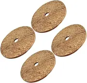HIAKDOFT 4Pcs Coir Mulch Rings for Protection Coconut Mats for Flower Pots Thick Tree Rings for Gardens Balconies and Indoor Use