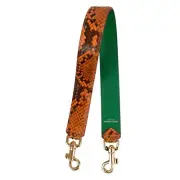 Dolce & Gabbana Leather Shoulder Strap Bag Strap Orange Green Gold 12822