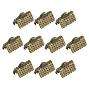 160Pcs Ribbon Crimp Clamp Ends 10mm Cord End Clasp for DIY Craft Bronze Tone