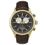 【TIMEX】天美時雙眼計時腕錶WATERBURY CHRONOGRAPH系列 黑/咖啡/ TXT2P75300