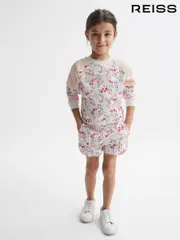 Reiss Pink Print Harper 9-12 yrs Relaxed Floral Printed Shorts (D70179) | $60