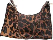 [Ipetboom] Chic Women's Shoulder Bag Leopard Print Pu Crossbody Bag Fashion Lady Handbag