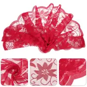 Christmas Table Flag Cover Red Tablecloth Candle Holders Round