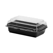 SOLO 846612PS94 7.87" x 5.4" x 2.1" 24 oz Hot Deli Boxes - Blk/Clr (200/CT) New
