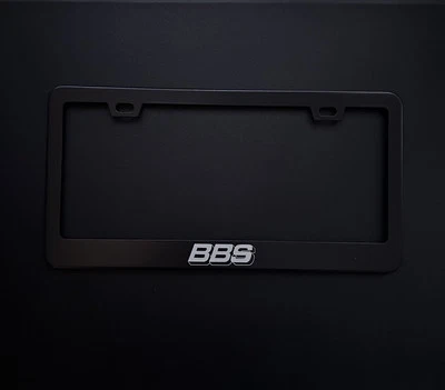 BBS Black Stainless Steel License Plate Frame, BBS Wheels USA, BBS Center Caps