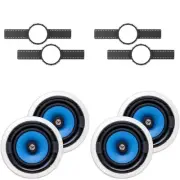 2 (PAIR) MS3800 8" IN CEILING SPEAKER + INSTALL KIT (PRE-CONSTRUCTION BRACK...