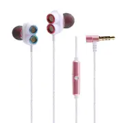 [Dual Dynamic Driver] KDK-503 Sweatproof Noise Cancelling Wired Earphone With Mic RGOLD COLOR