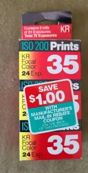 Vintage Expired 200 IOS Kmart Focal Color Film 35mm 135-24 prints dx