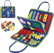 Kids Park Busy Board For Toddlers, Sensory Board Educational Toys Activity Board For Girls Boys 1 2 3 4 Year Old, Green