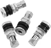 Valve Stem Replacement Kit 4pcs Metal Valve Stems for Tubeless Tyres Suitable for Car Motorcycle