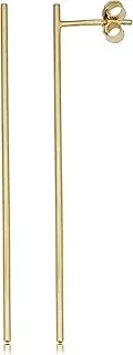 [Kooljewelry] 14k Gold Bar Earrings (yellow gold or rose gold, 2")