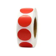 1 Inch Round Permanent Color-Code Dot Stickers Red Stationery Sticker