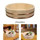 Wooden Sushi Rice Bowl Multipurpose Reusable Rice Bucket Sushi Rice Mixing Tub