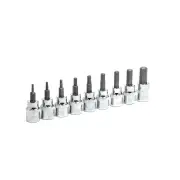 9 Pcs of Chicane 3/8" Drive Af Hex Bits Socket Set - Chrome Vanadium Steel