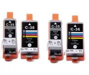 4PK PGI-35 CLI-36 Ink Cartridges Premium Set for Canon Pixma iP100 iP110 TR150