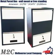 Parcel Box Letter Box Drop Slot MailBox Security Lock Storage Indoor Outdoor