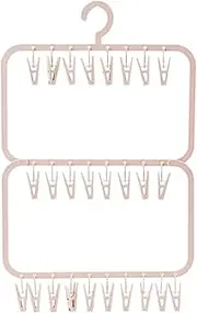 Multi - Clip Baby Clothes Hanger - All - in - Sock Drying Solution for Home - Versatile Hanger for Kids' Underwear, Socks & Small Items - Ideal for Nursery, Dorm & Family Use