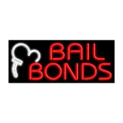 Bail Bonds Glass Neon Sign 32"L x 13"H #10733
