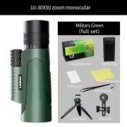 10-30X50 Zoom Telescope Astronomical Hunting Monocular Camping Equipment HD Spot