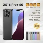 7.3" AMOLED Android Smartphone 16GB+1TB 5G 4G Dual SIM Deca Core Full Screen